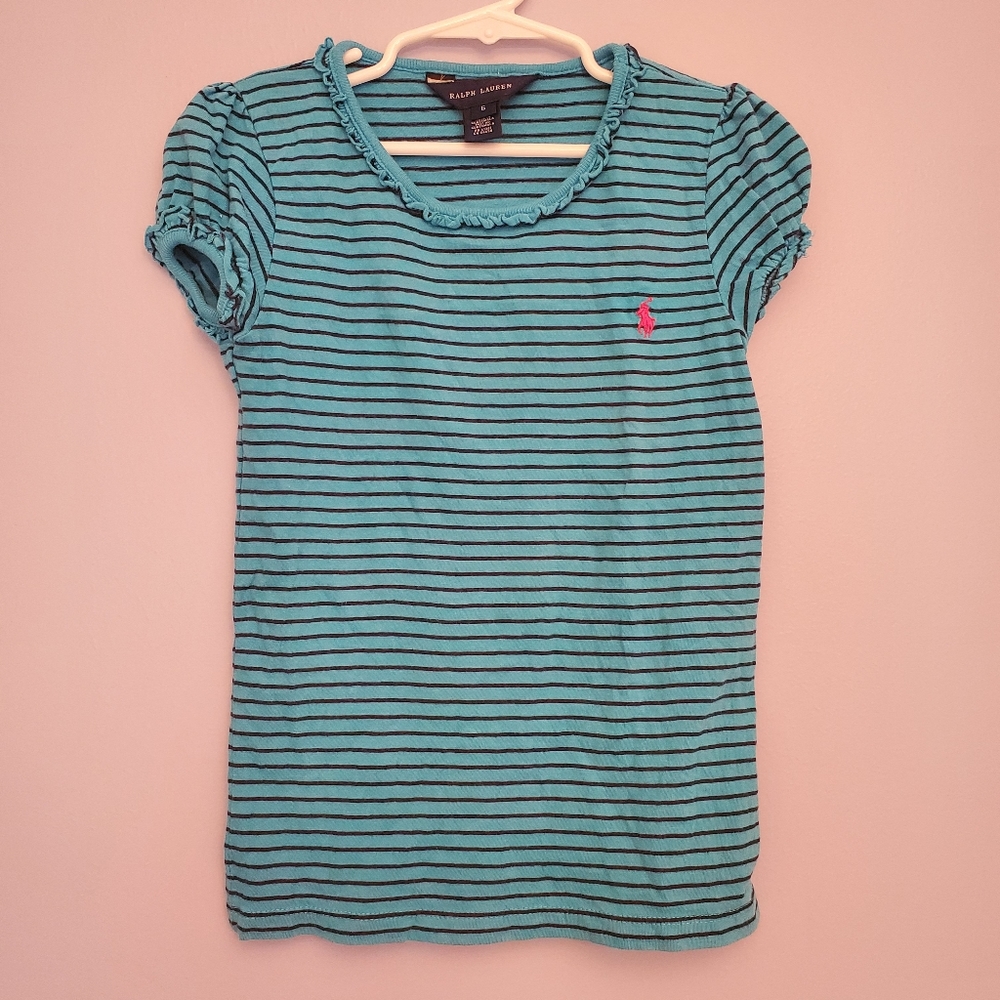 Girls Ralph Lauren Striped tshirt